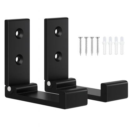 crochet mural metal noir deux crochets