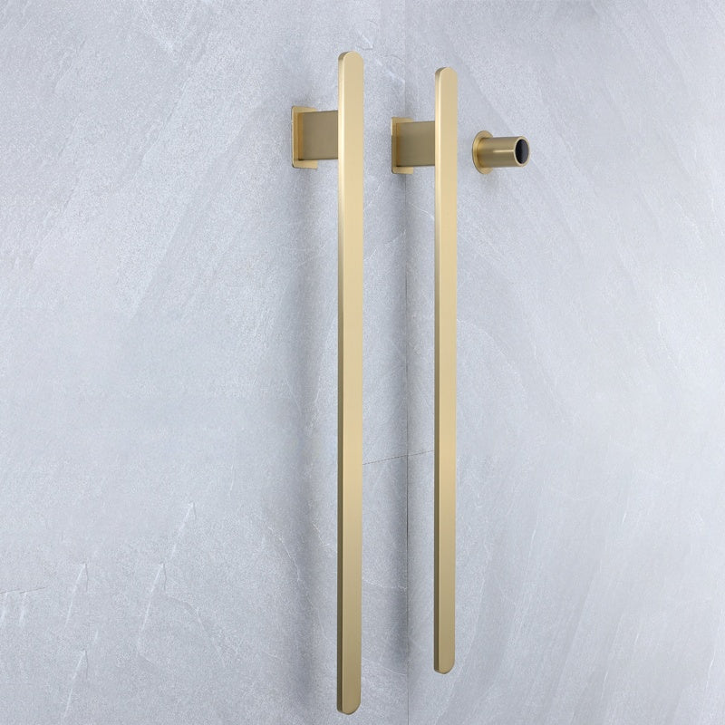 double barre doree murale porte serviette salle de bain