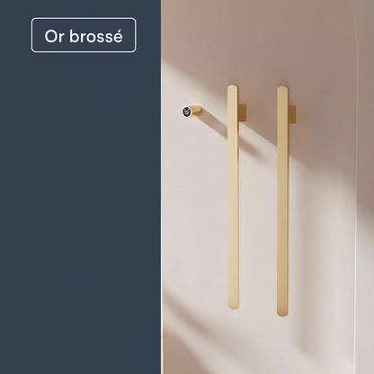 double barres or brosse verticales porte serviette salle de bain