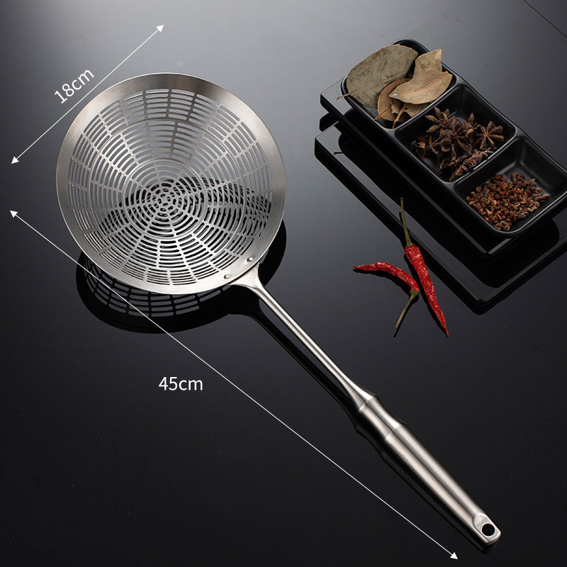 ecumoire inox cuisine avec brocolis chaud 18cm 