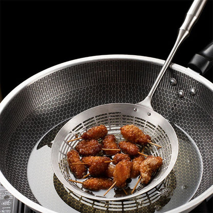 ecumoire inox friteuse poignee longue