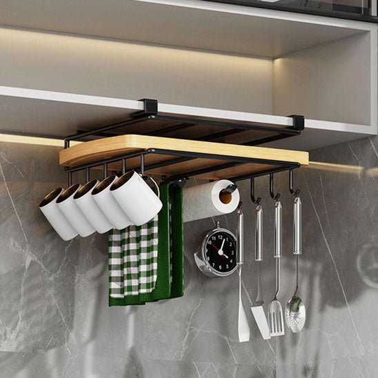 etagere cuisine mural rangement ustensiles tasses serviettes papier
