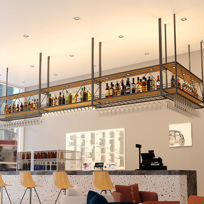 etagere de bar suspendue double niveau