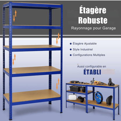 Étagère Métallique - MegaRack™ - Bleu - TIDOMY