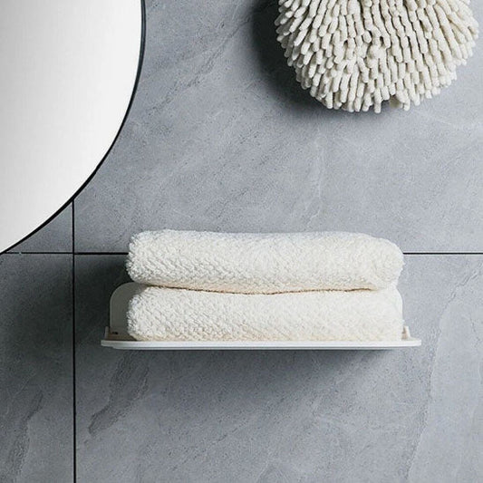 etagere murale petite blanche serviettes bain