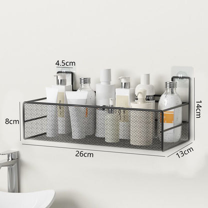 etagere salle de bain metal noir 26 cm