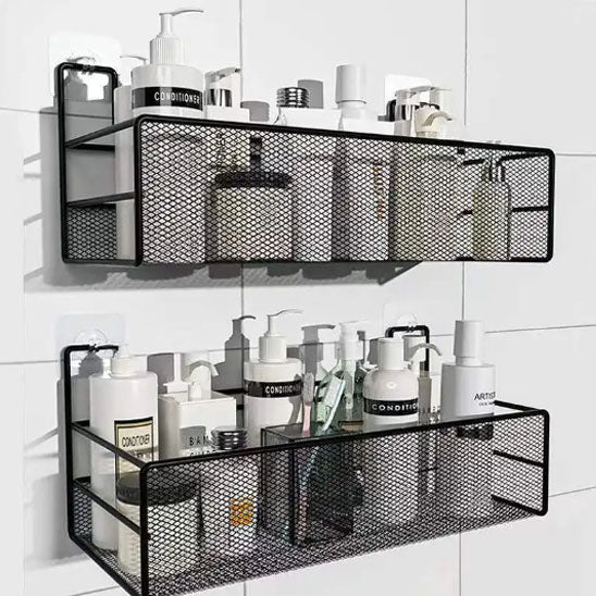 etagere salle de bain metal noir pour produits