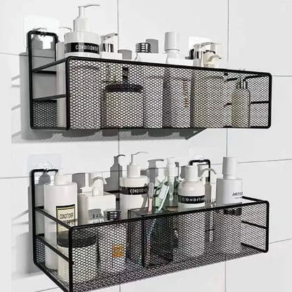 etagere salle de bain metal noir pour produits