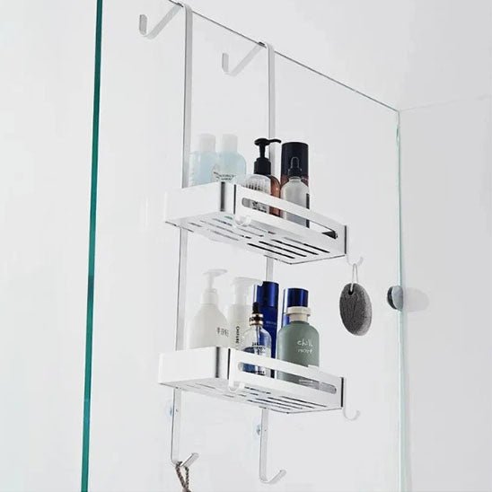 etagere suspendue douche deux niveaux