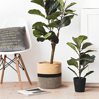 grand ficus cache pot corde naturel petit ficus cache pot noir
