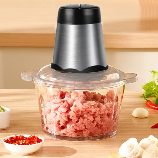 hachoir electrique inox bol verre viande hachee cuisine