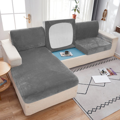 housse canape velours gris protection