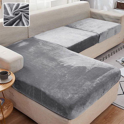 housse de canapé angle velours gris protection