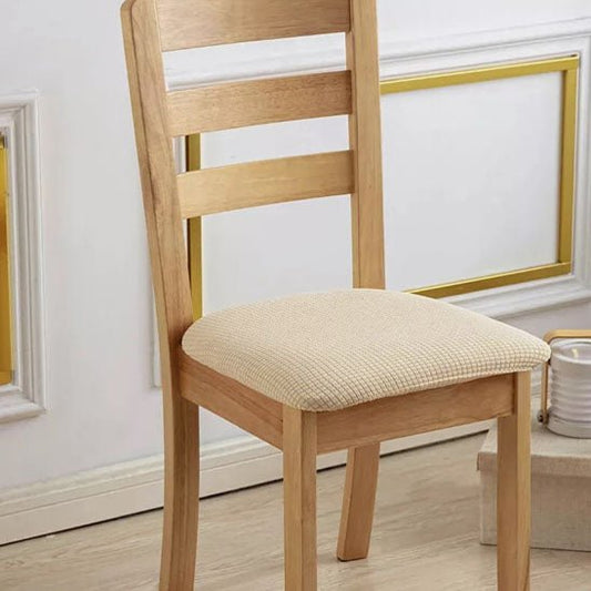 housse de chaise bois assise tissu beige