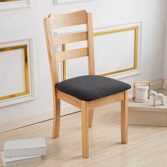 housse de chaise bois assise tissu noir
