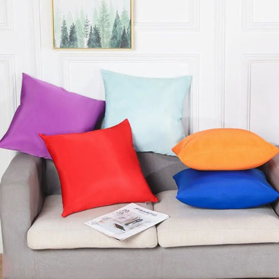 housse de coussin couleurs vives deco canape gris