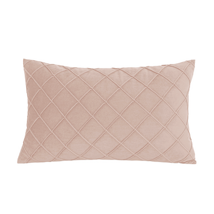 housse de coussin decoratif assortis motif losange rose