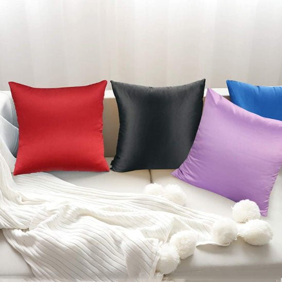 housse de coussin multicolore deco canape blanc