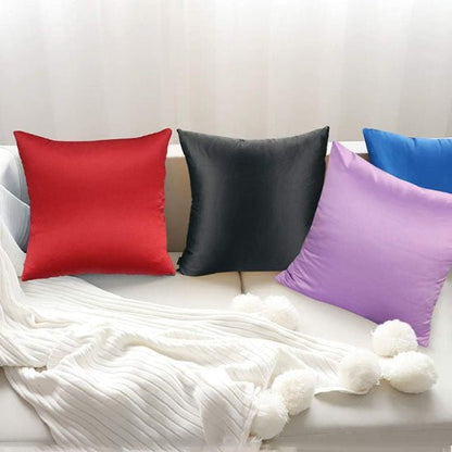 housse de coussin multicolore deco canape blanc
