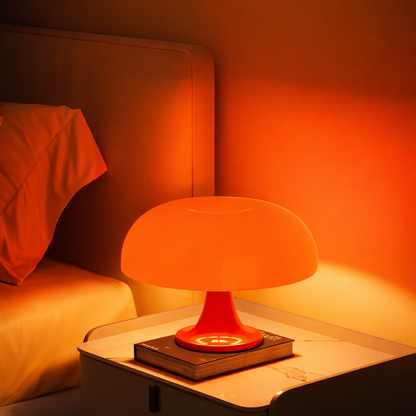 lampe champignon de chevet orange design moderne