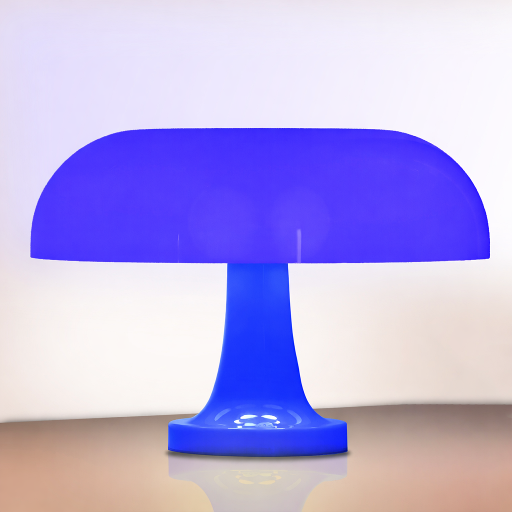 lampe champignon moderne bleue pour ambiance chaleureuse