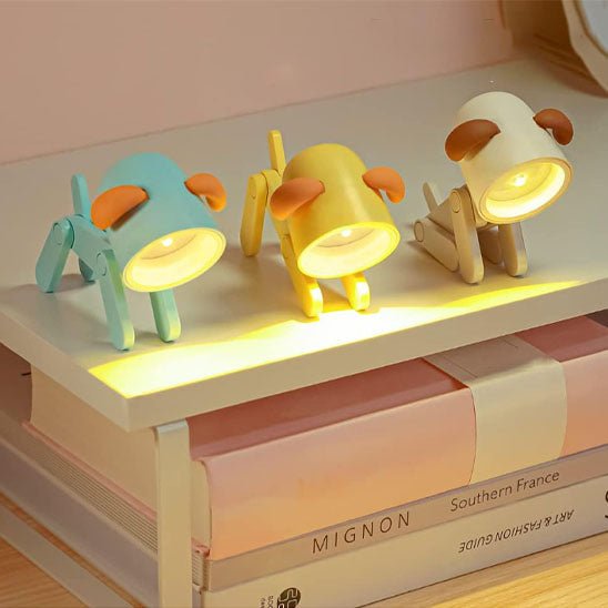 lampe de bureau decorative chien led coloree