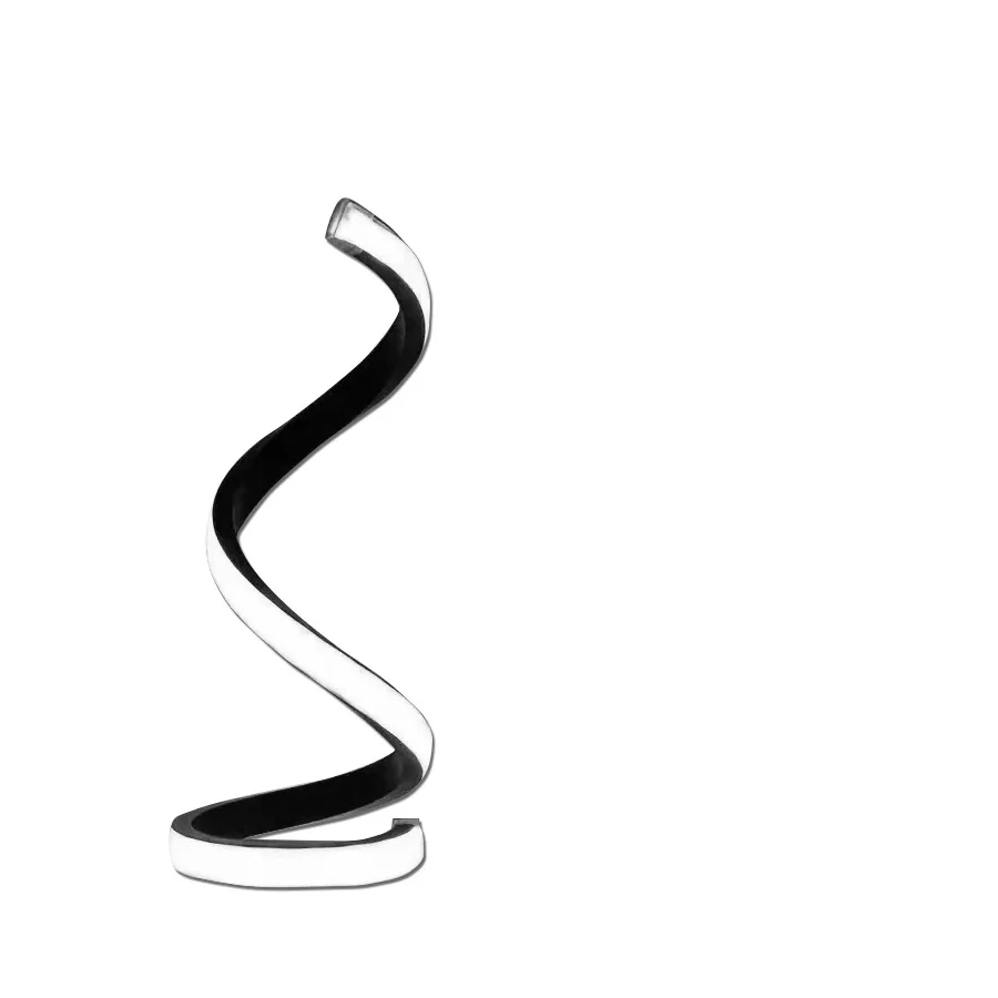 lampe de chevet led spirale bahut bois noir