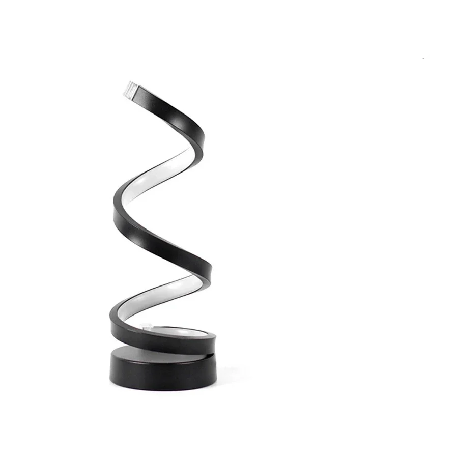 lampe de chevet led spirale bahut bois
