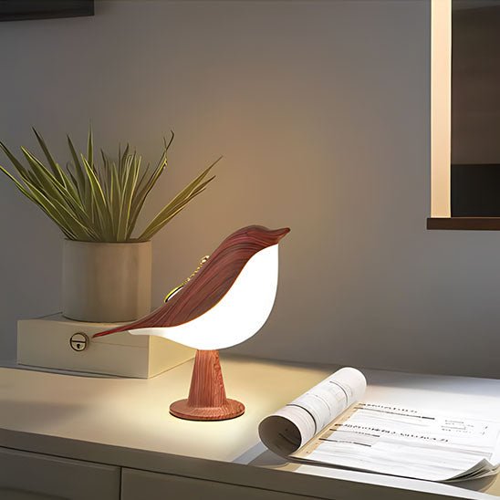 lampe de chevet oiseau lumiere chaude