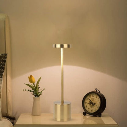 lampe de table chevet design dore led