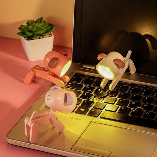 mini lampe de bureau chien led 