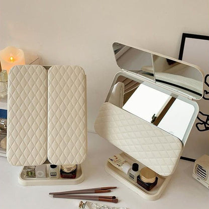 miroir pour maquillage compact avec rangement