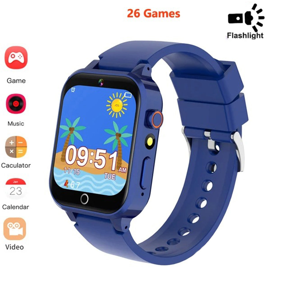 montre connectee enfant bleu bracelet ecran