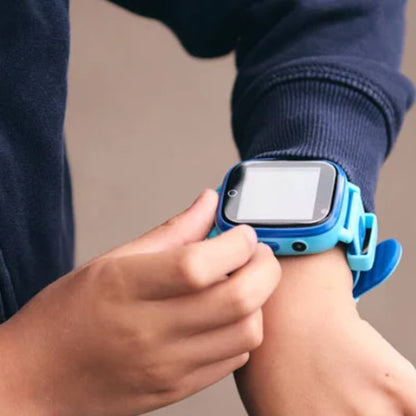 montre connectée enfant bleue bracelet 