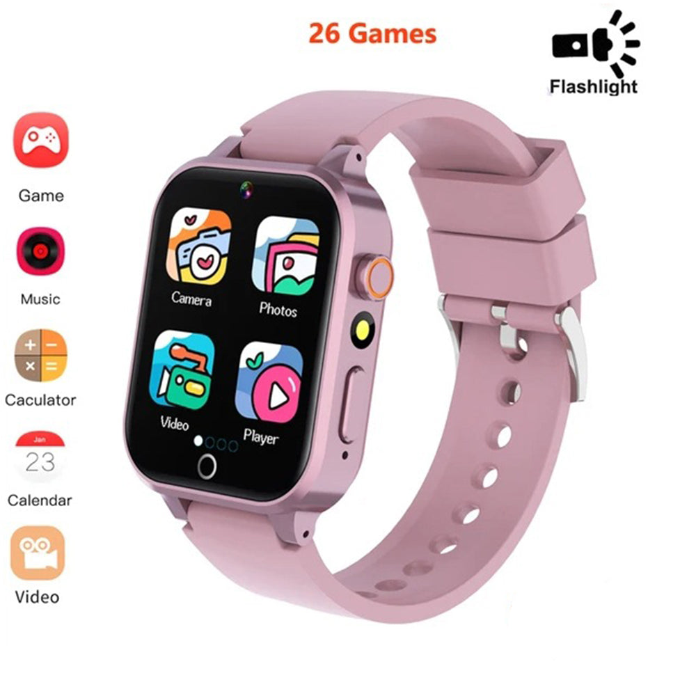 montre connectee enfant rose bracelet ecran