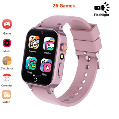 montre connectee enfant rose bracelet ecran