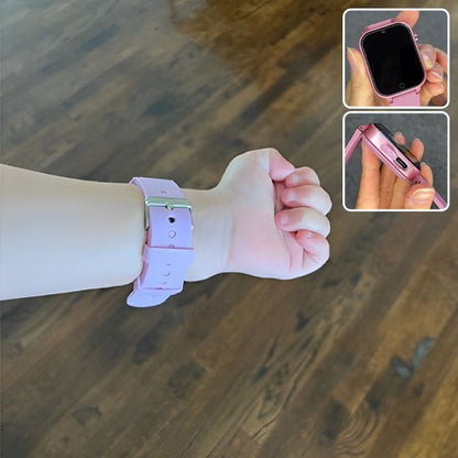 montre connectée enfant rose bracelet