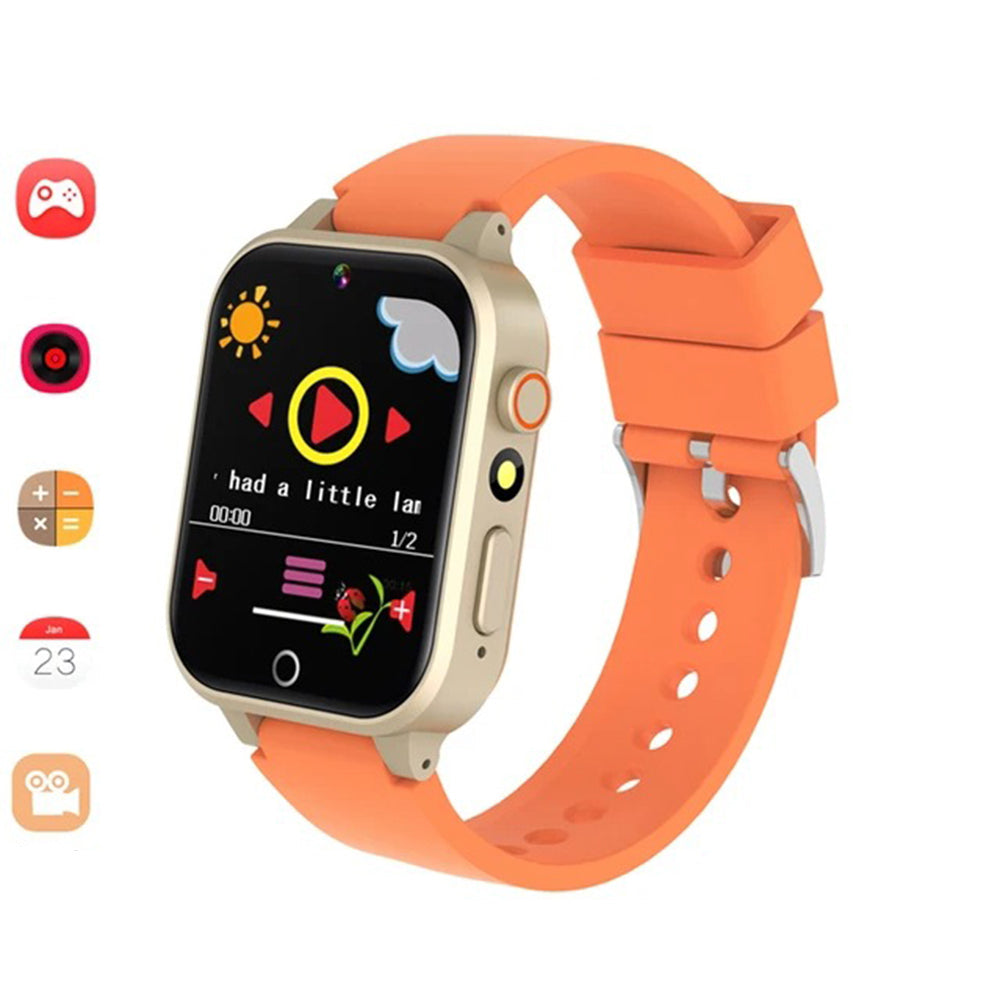 montre enfant  ecran orange