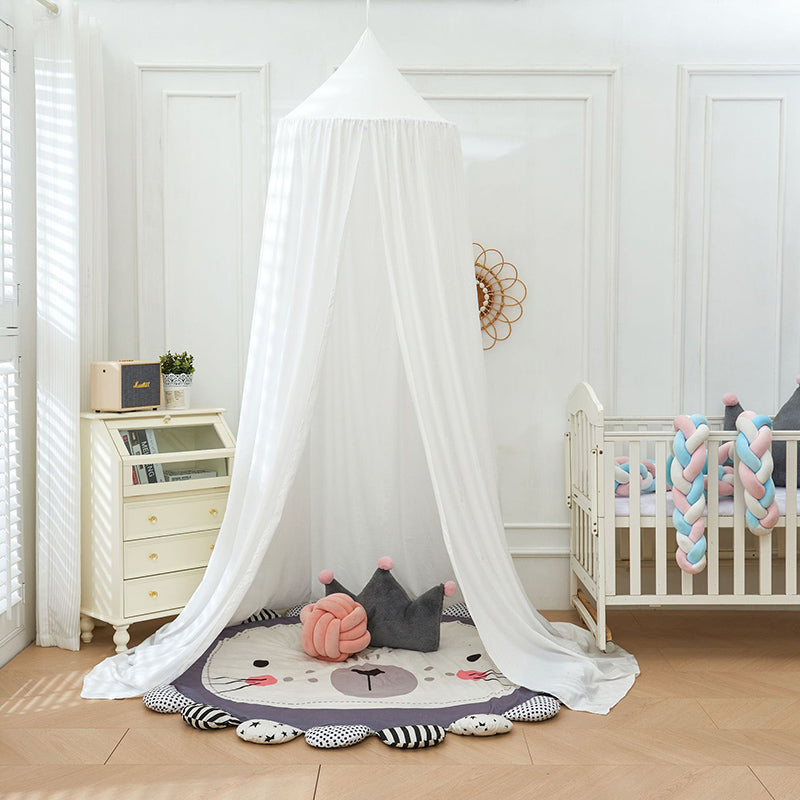 moustiquaire de lit baldaquin enfant marron etoile blanc