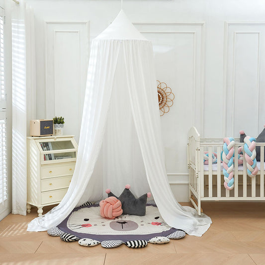 moustiquaire de lit baldaquin enfant marron etoile blanc