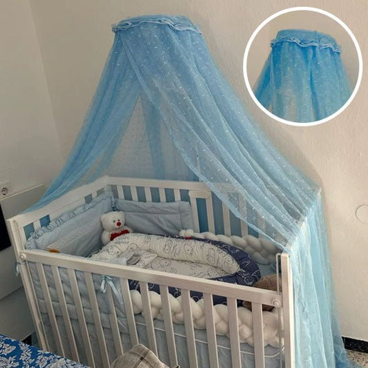 moustiquaire de lit ciel de lit bebe bleu