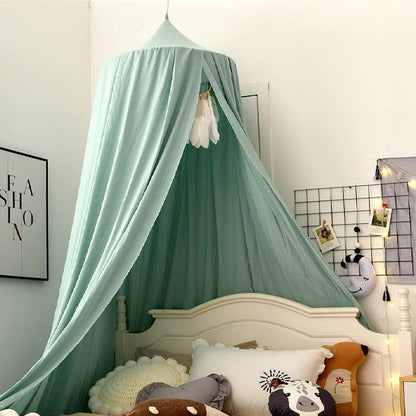 moustiquaire de lit enfant baldaquin chambre vert