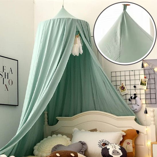 moustiquaire de lit enfant baldaquin vert chambre