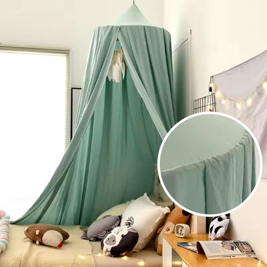 moustiquaire de lit enfant baldaquin vert sauge
