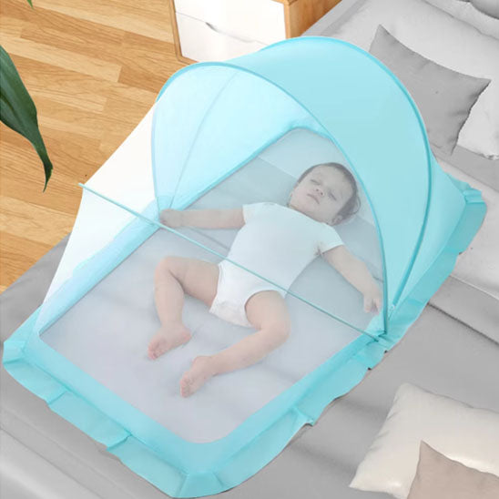moustiquaire lit bébé pliable sur lit