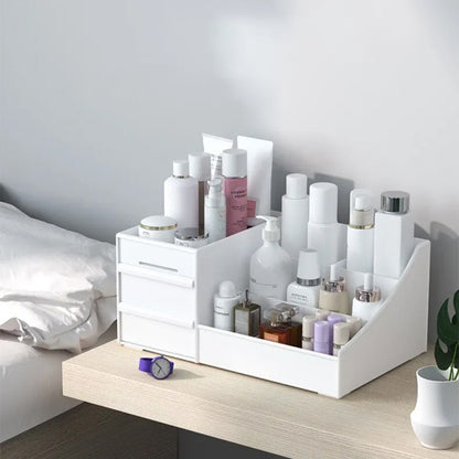 organisateur de maquillage rangement cosmetiques lit