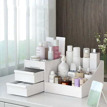 organisateur de maquillage rangement cosmetiques sur bureau