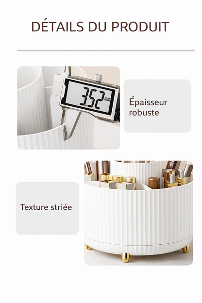 organisateur maquillage avec rangement intelligent