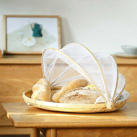 panier de rangement en bambou plateau pains baguettes protection