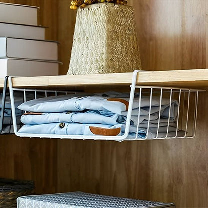 panier de rangement metal sous etagere